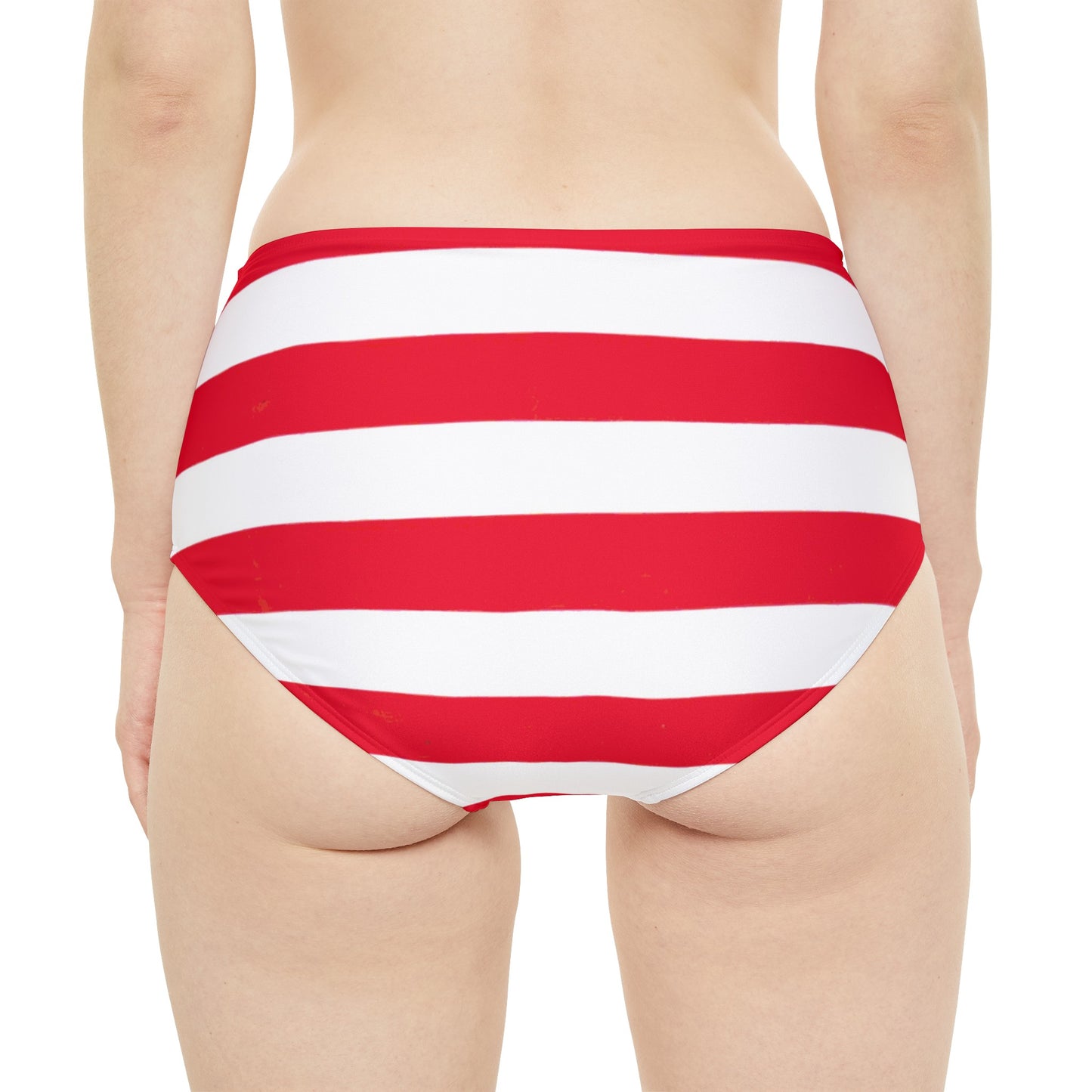 American Flag High-Waist Bikini Bottom